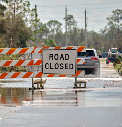 Road Closed due to flooding